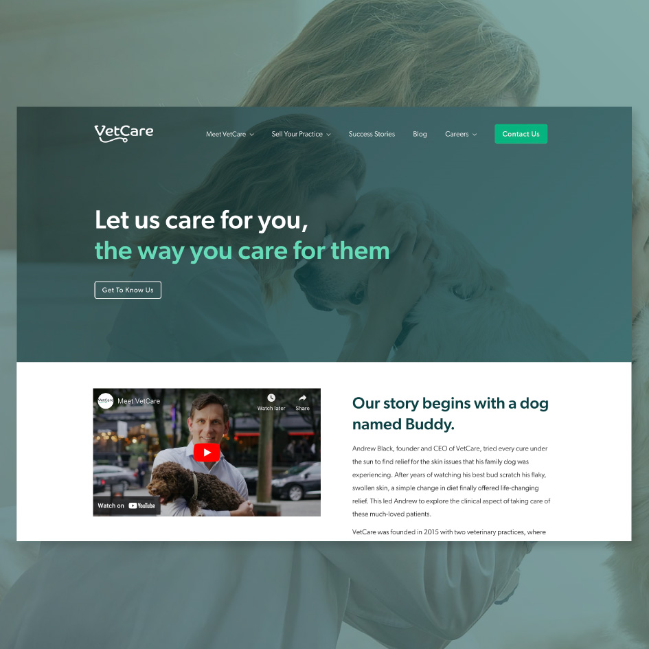 VetCare-Website-Design, Web, Development, Brand Refresh Project